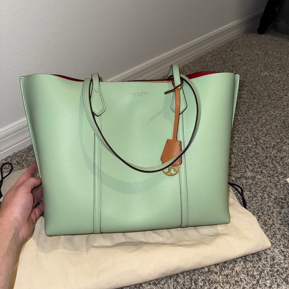 NWOT Tory Burch Perry Tote Mint - Picture 1 of 9